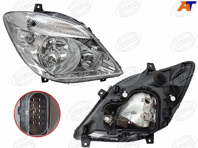 505412 AYFAR Фара MERCEDES SPRINTER 05-13 RH с туманкой и электрокорректором для 