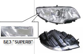 SUPERB ФАРА ПРАВ С РЕГ.МОТОР ВНУТРИ (DEPO) ХРОМ SDSUP08-000H-R SDSUP08-000H-R