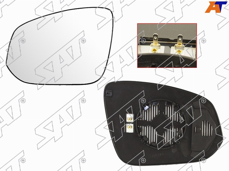 Полотно зеркала TOYOTA HIGHLANDER 13- LH с обогревом ST-TYG4-940G-2 ST-TYG4-940G-2