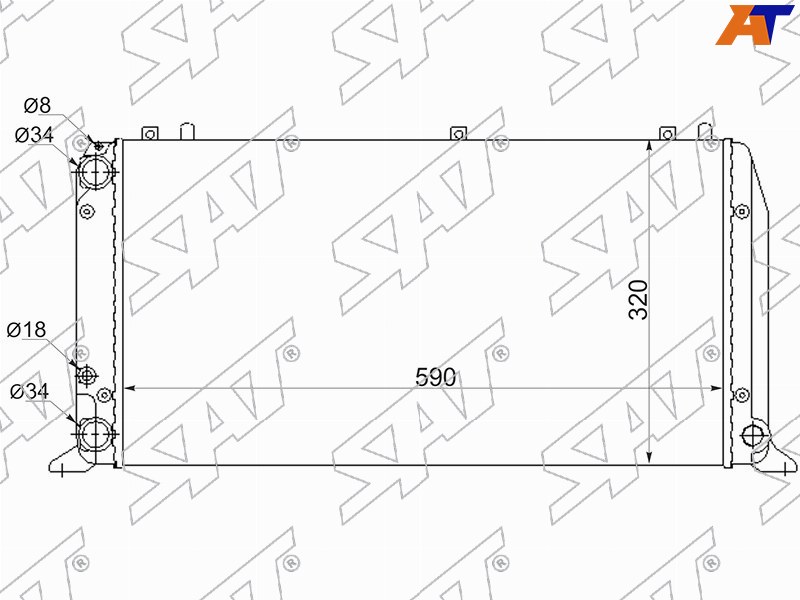 SG-AD0001-MT Sat Радиатор AUDI 80 92-96 1.6/1.8/2.0 для 