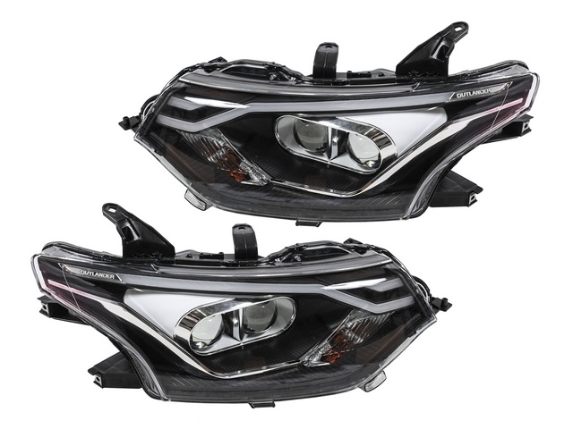 MB385B9W10BH Eagle eyes Фара левая+правая тюнинг, комплект с корректором внутри черная для 