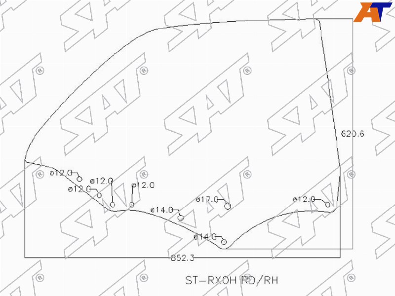 SPG-RXOH RD/RH Sat Стекло заднее правое опускное TOYOTA CHASER #X100 96-01 для 