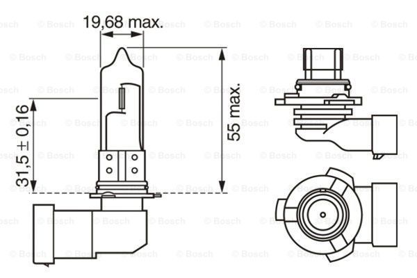 1987302807 Bosch Лампа HB3 для 
