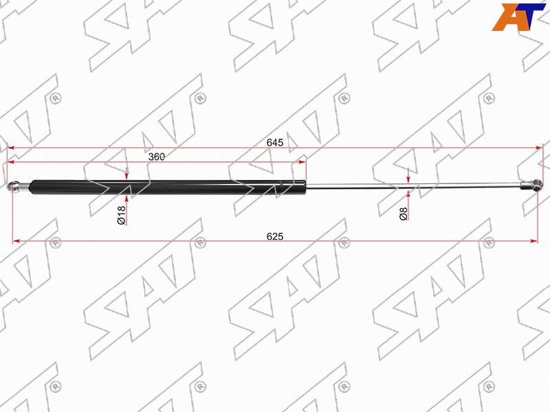 Амортизатор крышки багажника MERCEDES-BENZ M-CLASS W166 11- (LH/RH) ST-A1669801964 ST-A1669801964
