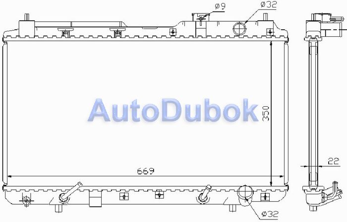 HDCRV96-910 Тайвань Радиатор охлаждения для 