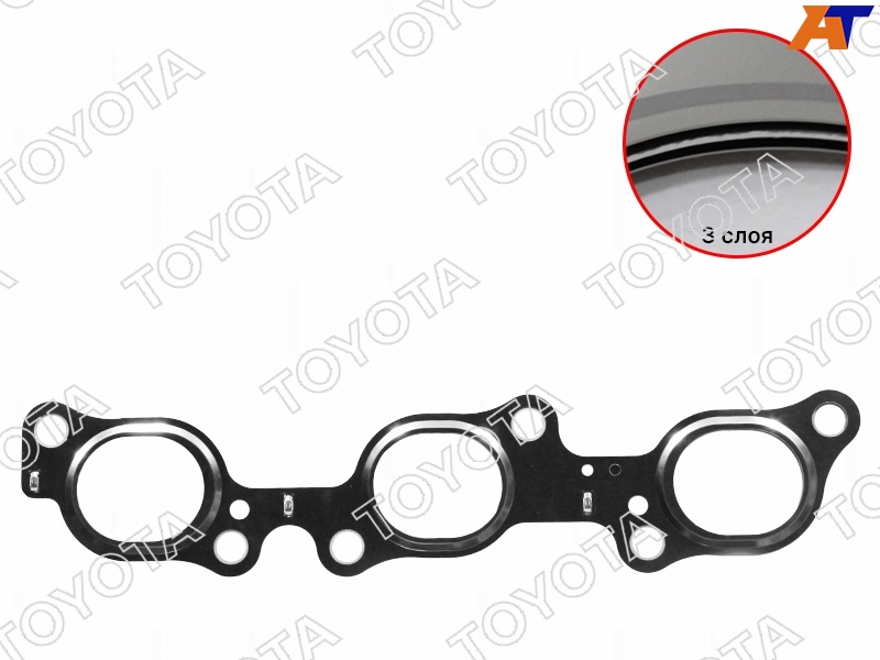 17173-66020 Toyota Прокладка выпускного коллектора TOYOTA LAND CRUISER 80 92- 1FZFE для 