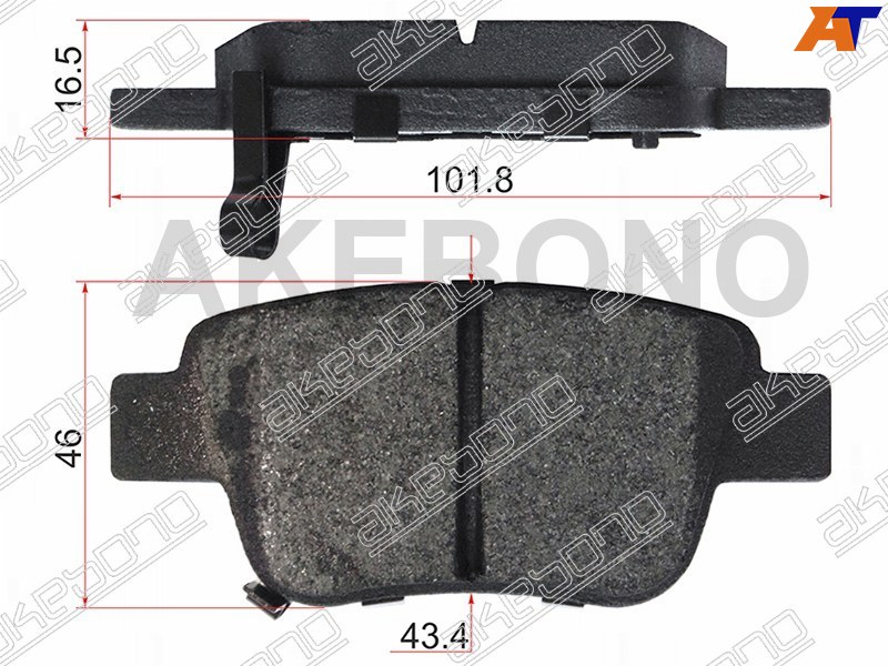AN-709WK Akebono Колодки тормозные зад TOYOTA AVENSIS 03-/ALPHARD #NH2# 08- для 