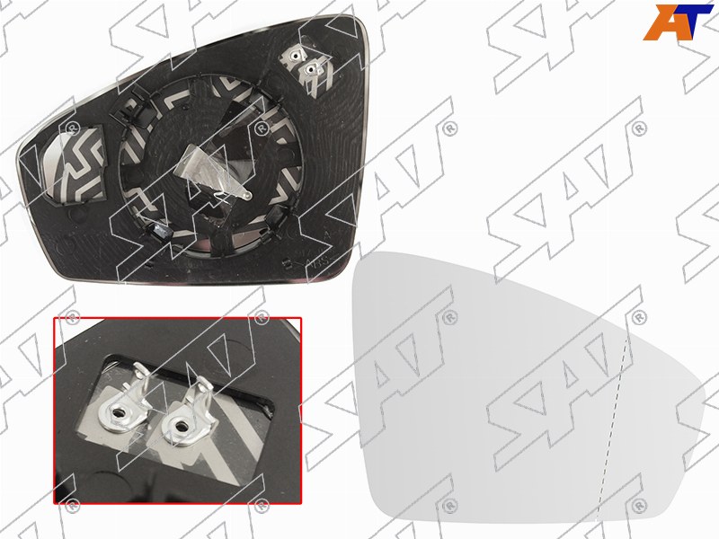 Полотно зеркала VW TIGUAN 16- RH асферическое с обогревом ST-121-0020 ST-121-0020