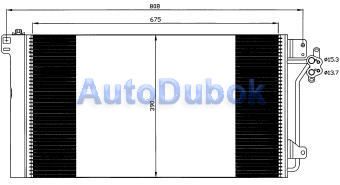 Конденсатор кондиционера (nissens) (nrf) VWTRN03-930