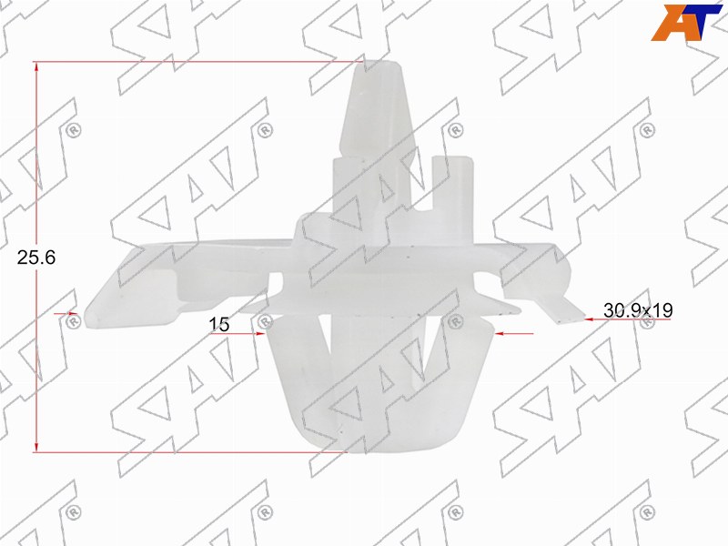 ST-M11882 Sat Клипса молдинга MERCEDES (10 штук) для 