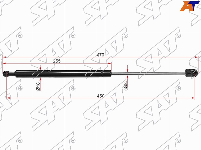 ST-68960-09100 Sat Амортизатор крышки багажника TOYOTA AVENSIS 03-08 (WGN) для 