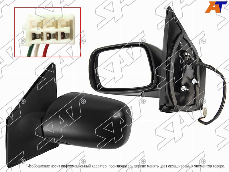 ST-TYV1-940-2 Sat Зеркало TOYOTA PLATZ/ECHO/VITZ/YARIS 99-05 LH 3 контакта для 