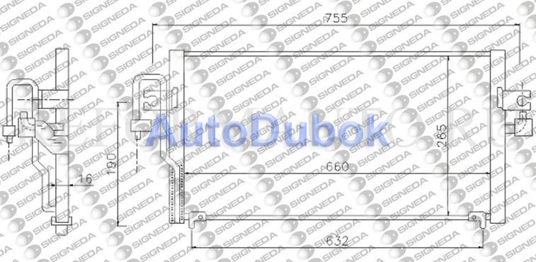 Радиатор кондиционера NNALM95-932 NNALM95-932
