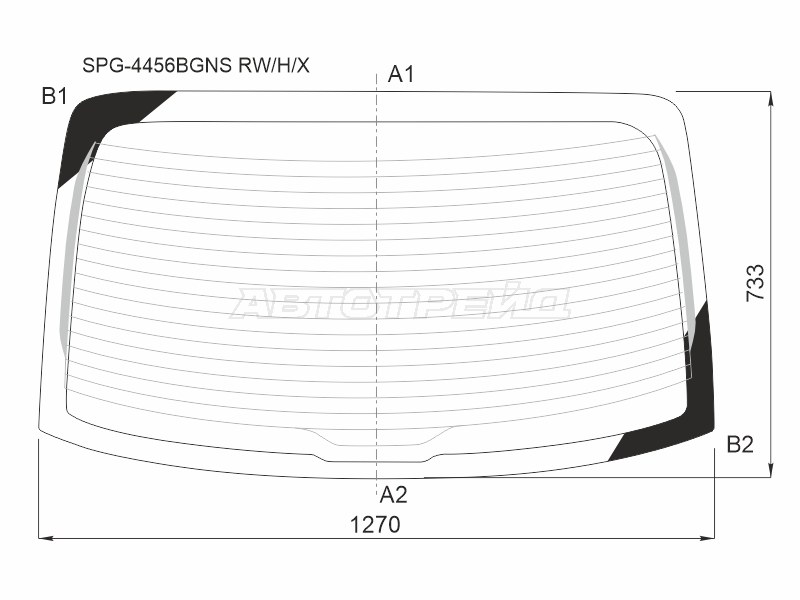 Стекло заднее с обогревом KIA RIO 17- SPG-4456BGNS RW/H/X SPG-4456BGNS RW/H/X