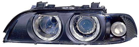 BME3996-003B-N Depo E39 ФАРА Л+П (КОМПЛЕКТ) ТЮНИНГ С СВЕТЯЩ ОБОДК С БЕЛ УК.ПОВОР С РЕГ.МОТОР ВНУТРИ (DEPO) ЧЕРН для 