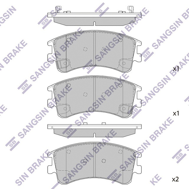 SP1518 Sangsin Колодки тормозные передние для 