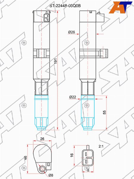 Катушка зажигания NISSAN ALMERA 12- ST-22448-00Q0B ST-22448-00Q0B
