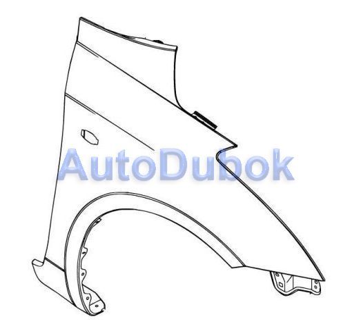 SZ3310160-1R00 Тайвань Крыло переднее с отверстием под повторитель правое для 