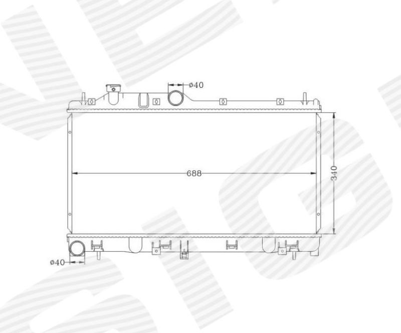 Радиатор охлаждения 2,0/2,5 MT/AT RA67744Q RA67744Q