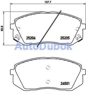 P30056 Brembo Тормозные колодки передние для 