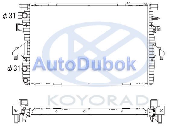 Радиатор охлаждения (koyo) 1.9TDI/2.0 VWTRN03-912 VWTRN03-912