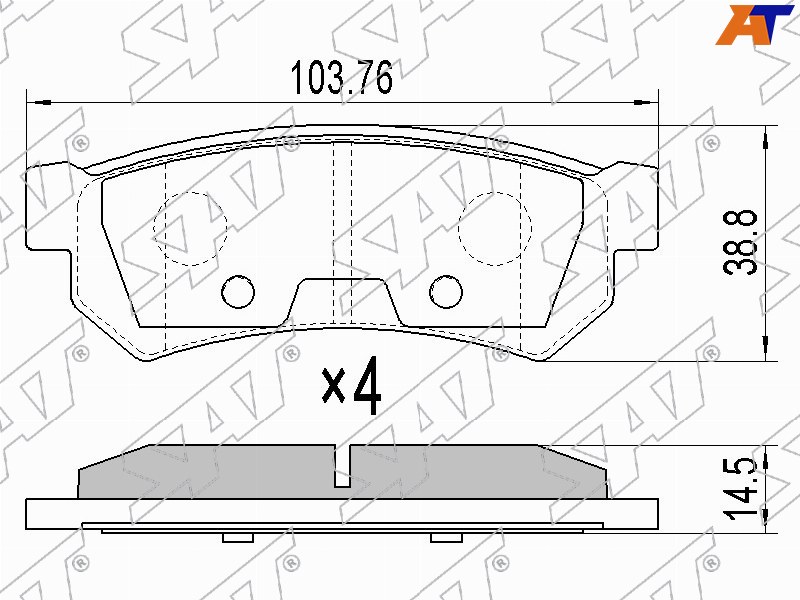 Колодки тормозные зад CHEVROLET LACETTI 04- ST-96800089 ST-96800089