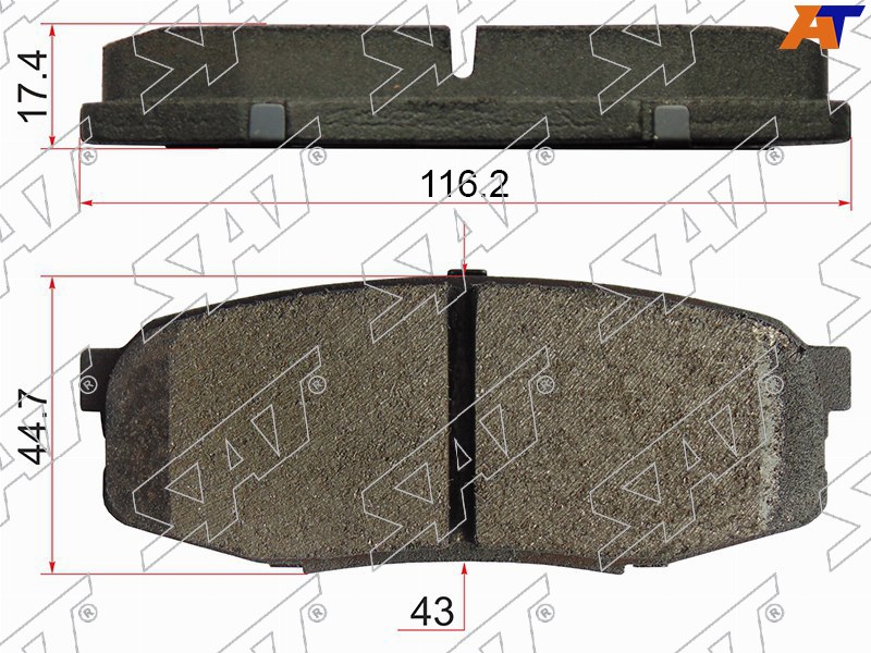 ST-04466-60120 Sat Колодки тормозные зад TOYOTA LAND CRUISER 200/TUNDRA/SEQUOIA 07-/LEXUS LX570 07- для 