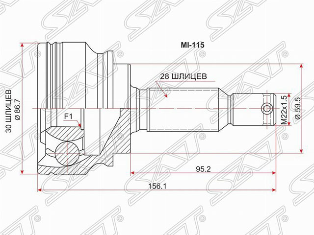 ШРУС внешний MI115 MI115