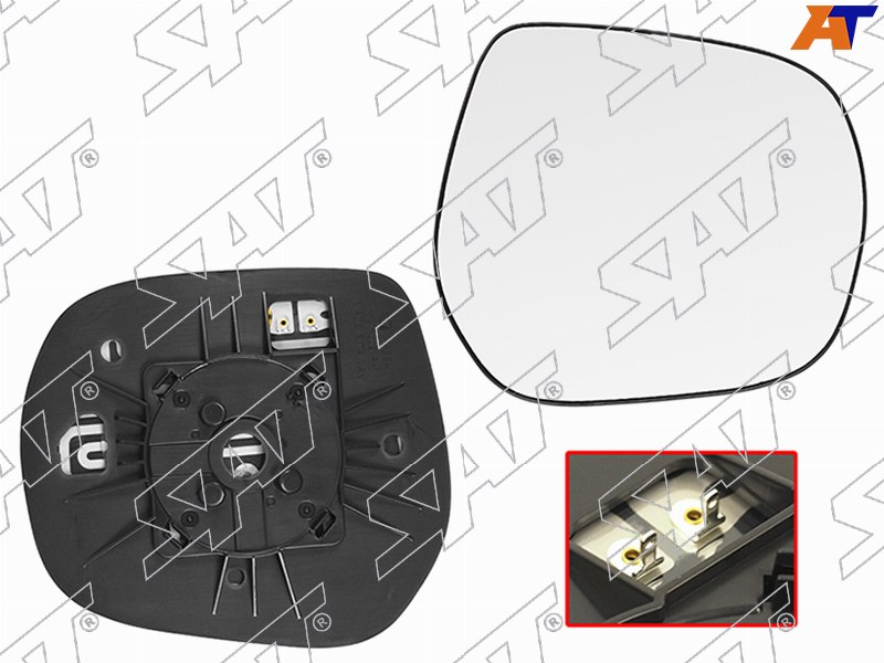 ST-121-0102 Sat Полотно зеркала TOYOTA LAND CRUISER 200 07-21 / PRADO 150 09- RH с обогревом для 