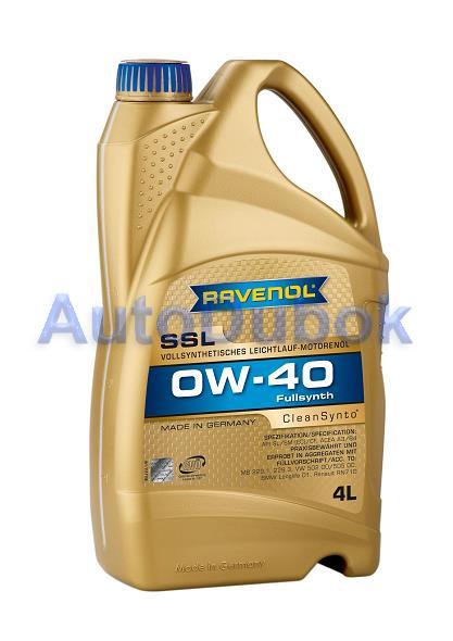 Масло моторное RAVENOL 4л Super Synthetik Oel SSL SAE 0W-40 синтетика 4014835718791 4014835718791