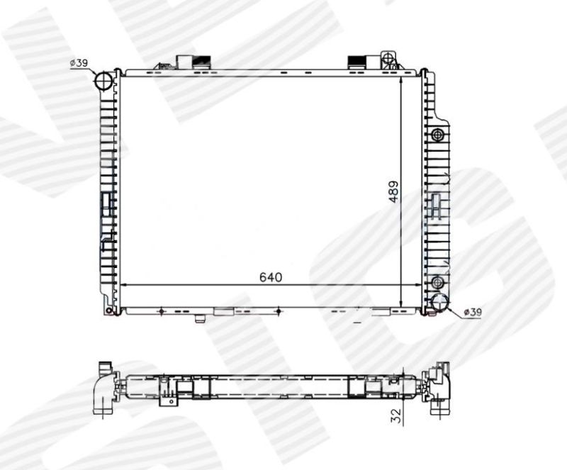 Радиатор охлаждения 2,9TD MT/AT RA62665Q RA62665Q