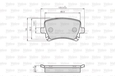 872914 Valeo Тормозные колодки задние для 