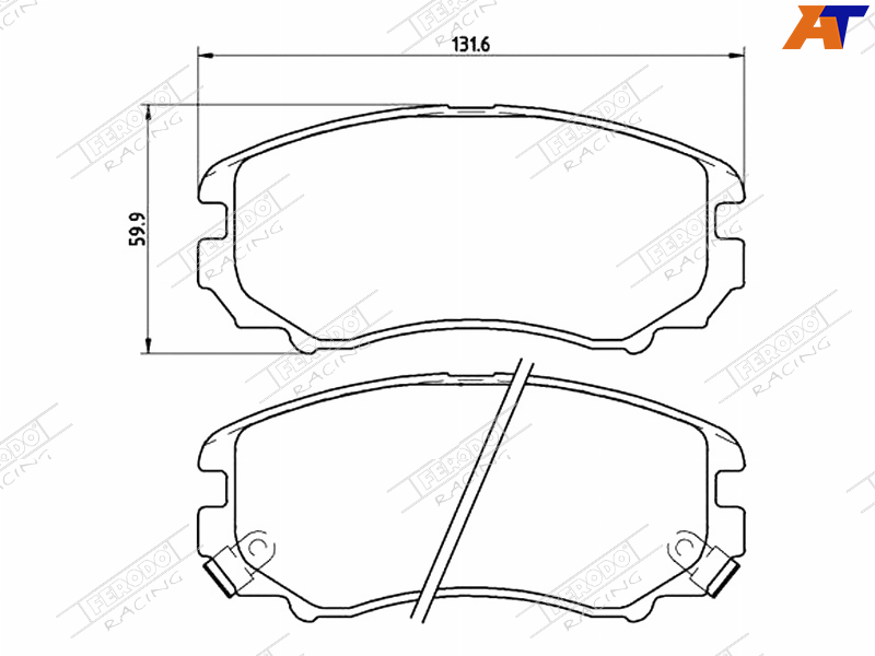 FDB1733W Ferodo Колодки тормозные перед KIA SOUL 08-/CHERY TIGGO 7 PRO 19- для 