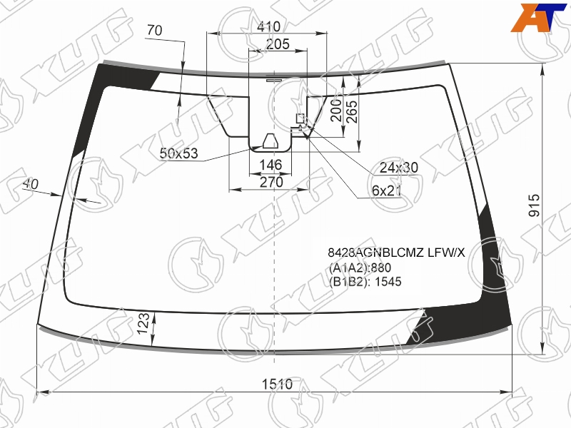 8428AGNBLCMZ LFW/X XYG Стекло лобовое + дд + камера TOYOTA CAMRY XV70 17-21 для 