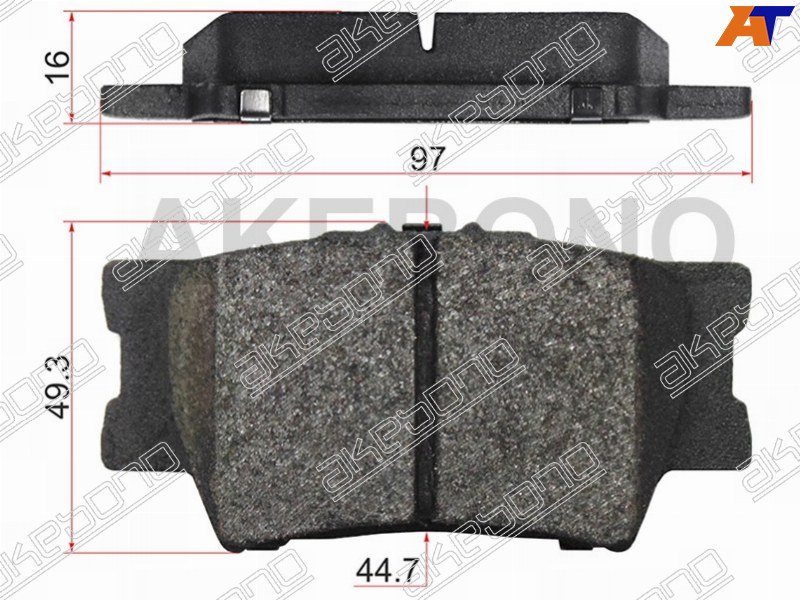 AN-733K Akebono Колодки тормозные зад TOYOTA CAMRY 06- для 