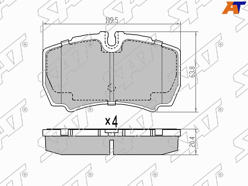 ST-1501265 Sat Колодки тормозные зад FORD TRANSIT 06- для 