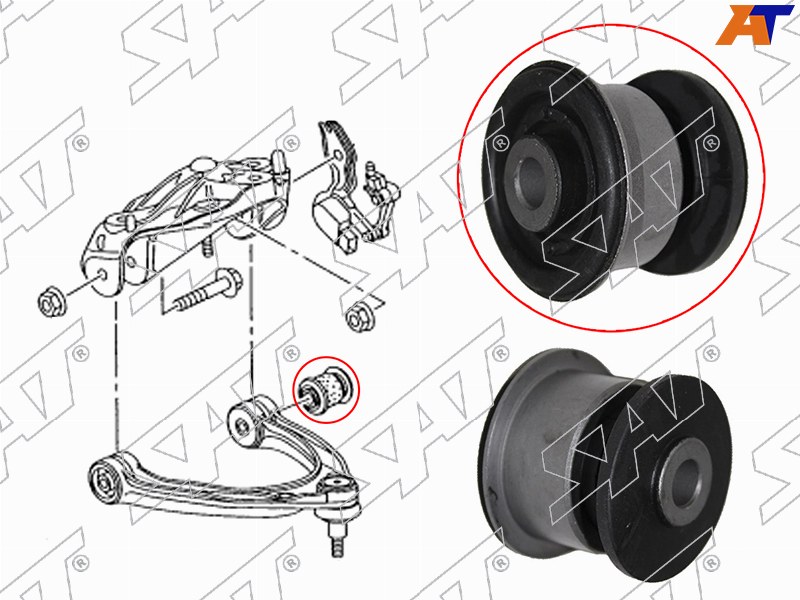 Сайлентблок переднего верхнего рычага  AUDI Q7 06-15/VOLKSWAGEN TAUREG 03-10/PORSCHE CAYENNE 02-10/P ST-7L0407077 ST-7L0407077