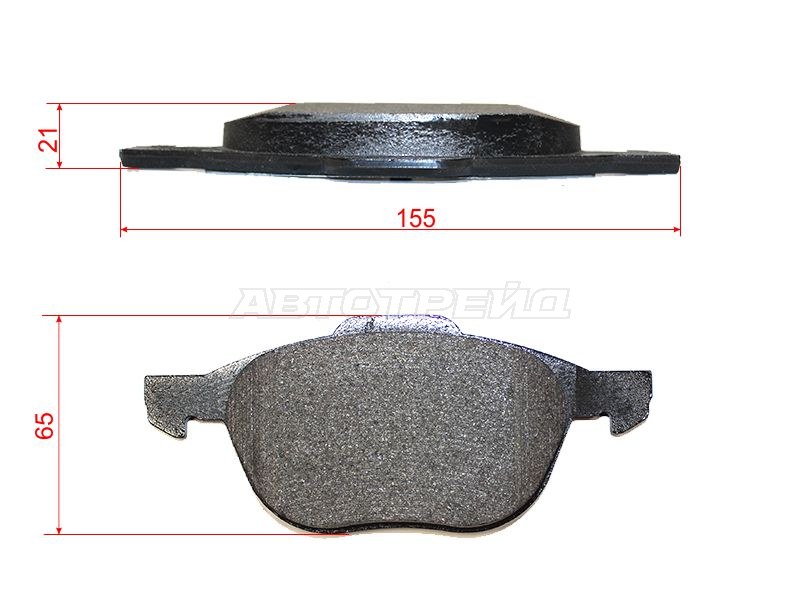 P 24 061 Brembo Колодки тормозные FORD FOCUS II 04-/III 10-/MAZDA 3 03-/VOLVO S40 04- передние для 
