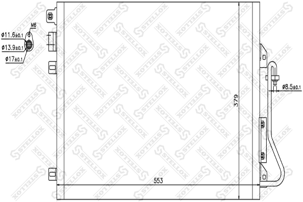 1045044SX Stelox Радиатор кондиционера для 