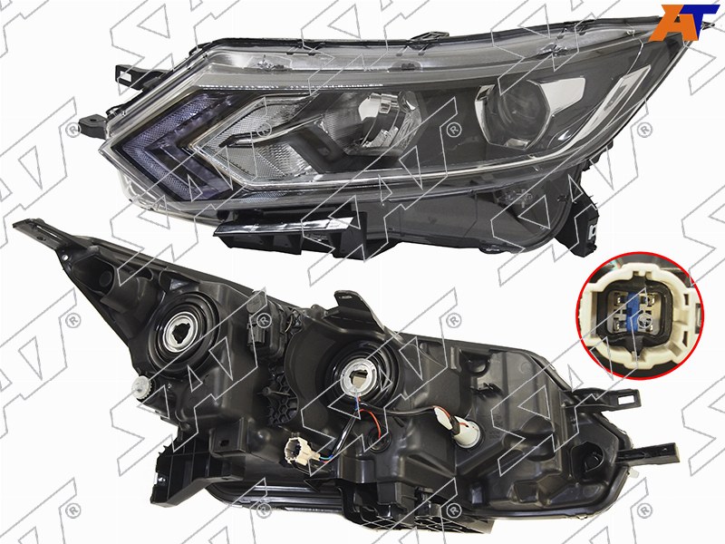 ST-215-11AKL-LDEM2 Sat Фара NISSAN QASHQAI 17- LH галоген, LED для 