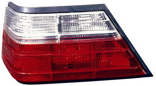 W124 ФОНАРЬ ЗАДН ВНЕШН ЛЕВ ТЮНИНГ ПРОЗРАЧ ХРУСТАЛ КРАСН-БЕЛ MD12483-742RW-L MD12483-742RW-L