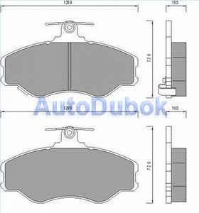Тормозные колодки передние SP1072 SP1072