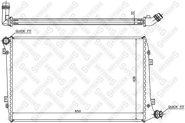 10-25286-SX Stelox Радиатор охлаждения для 