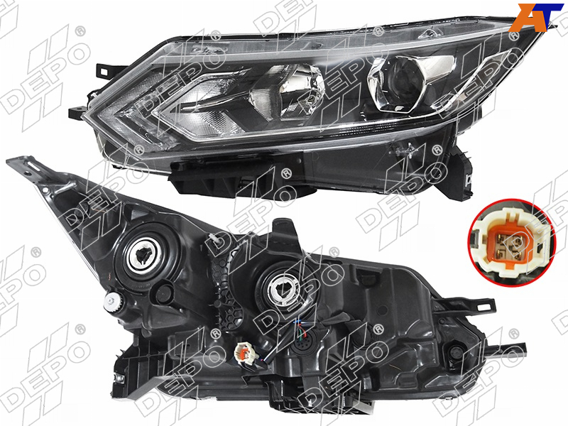 215-11AKL-LDEM2 Depo Фара NISSAN QASHQAI 17- LH галоген, LED для 