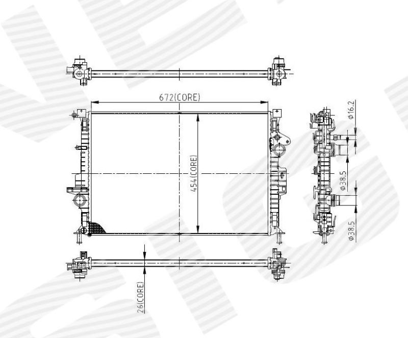 RA66862 Ford РАДИАТОР для 