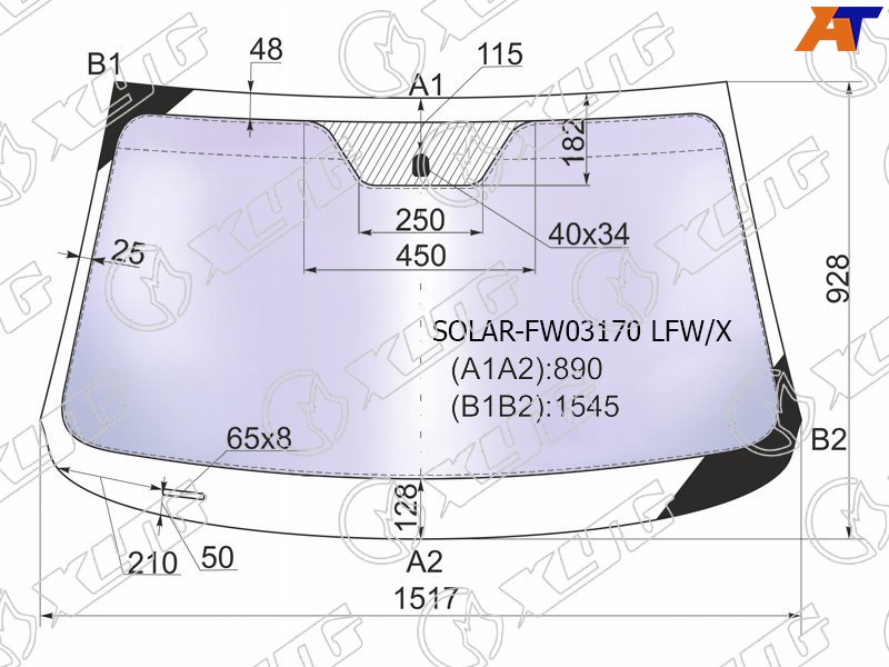 Стекло лобовое атермальное KIA SORENTO II 09-12 (Solar-X защита от ультрафиолета) SOLAR-FW03170 LFW/X SOLAR-FW03170 LFW/X