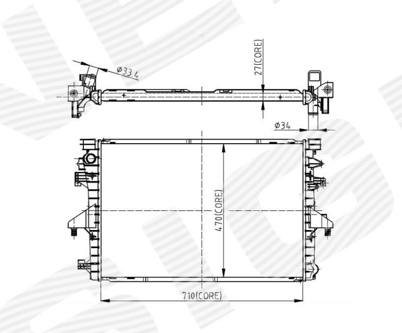Радиатор охлаждения 2,0/2,0TDi MT/AT RA65285 RA65285