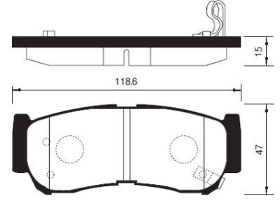 SP1178 Sangsin Тормозные колодки задние для 