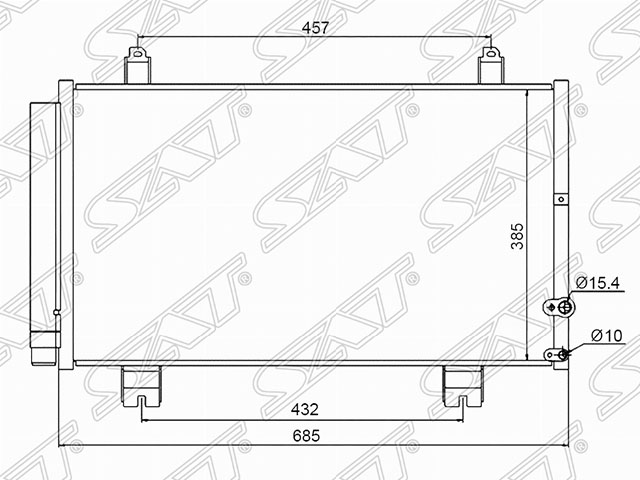 STLX323940 Sat Радиатор кондиционера для 