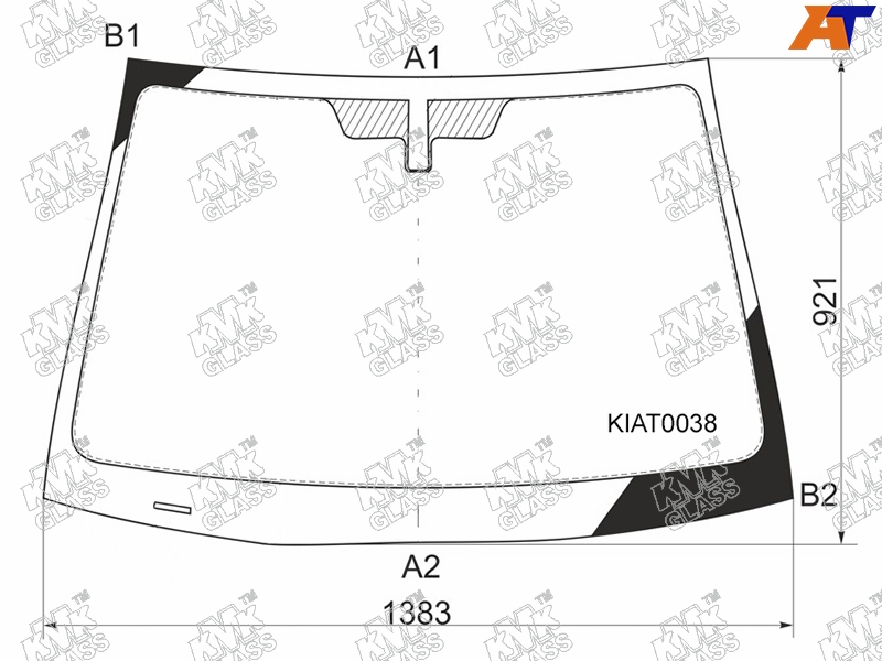 Стекло лобовое KIA RIO II 4/5D 09-11 KIAT0038 KIAT0038